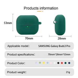 Nueva llegada para fundas de auriculares <span class=keywords><strong>Samsung</strong></span> <span class=keywords><strong>Galaxy</strong></span> Buds3 <span class=keywords><strong>Pro</strong></span>, funda de silicona para auriculares inalámbricos funda para auriculares para <span class=keywords><strong>airpods</strong></span> - Product Image 3