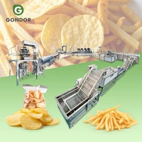Chip Aardappel Gebruikte Industriële Volautomatische Frozen Product Lijn Prijs Van De Machine Om Frietjes Te Maken