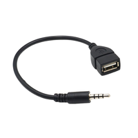 3.5mm (1/8 pouces) prise Audio AUX mâle USB 2.0 femelle OTG adaptateur convertisseur câble PVC veste tresse pour voiture musique u-disk lecture