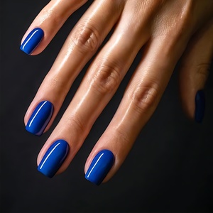 24 pièces de <span class=keywords><strong>faux</strong></span> ongles réutilisables de couleur unie, ongles courts à pression simple pour femmes, vente en gros - Product Image 6