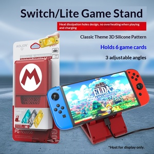 Support portable pour console <span class=keywords><strong>Nintendo</strong></span> <span class=keywords><strong>Switch</strong></span> 2, support créatif pour console de jeu NS2 avec rangement pour cartes de jeu - Product Image 6