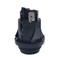 Saklar Tekan Bulat 16A250VAC T105 25mm IP67 D P S T RL5-1P21 ON-OFF Pengunci-Sendiri Hitam Tahan Air
