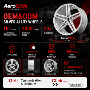 Cerchi in Lega Stile GT a <span class=keywords><strong>5</strong></span> Razze 5x112 Aftermarket per Audi RS4 RS6 A4 A5 A7 A8 e Volkswagen - Product Image 6