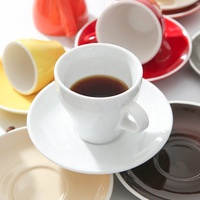Ensemble tasse à café et soucoupe en céramique expresso de forme ronde 12 pièces
