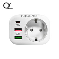 OL Factory Direct Sales EU Converter, Protector de placa de alimentación USB, enchufe multifuncional montado en la pared