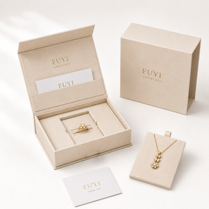 Rectangle Jewelry Box Set custom logo Velvet Insert Magnetic Lid <b>Ring</b> Necklace Storage Elegant Design Recyclable paper with FSC - Product Image 4