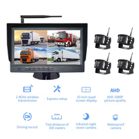 Sistema de Monitorización con Cámara de Marcha Atrás Inalámbrica para Camiones, Grabador DVR de 7-10 Pulgadas, Señal Digital Impermeable IP68 para Camiones de Trabajo Pesado