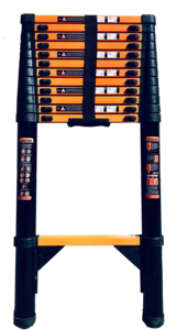 Échelle télescopique en acier à prix avantageux, 3,9 m, <span class=keywords><strong>10</strong></span> <span class=keywords><strong>marches</strong></span>, réglable et durable, pour usages multiples (entrepôt, supermarché, école) - Product Image 3