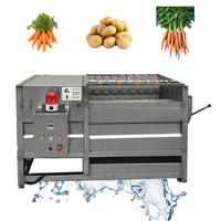 Automatische multifunctionele aardappel- en groenteschilmachine voor papaja, zoete aardappel en wortel, inclusief groentewasmachine