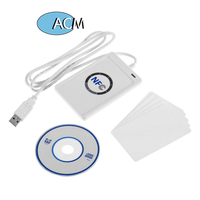 Lecteur de contrôle d'accès par carte intelligente NFC RFID 120U avec communication USB, fréquence 13,56 MHz, logiciel de clonage UID ISO14443A