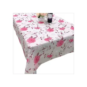 Hot sell stocked PEVA plastic table cloth cover roll large easy cut easy clean fit any size Eco-friendly