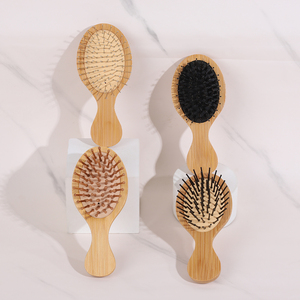 Tự Nhiên Túi <span class=keywords><strong>Mini</strong></span> Tre Lông Massage Đệm Detangling Bàn Chải Du Lịch Nhỏ Bàn Chải Tóc Tre Bé Tóc Bàn Chải Cho Trẻ Em - Product Image 5