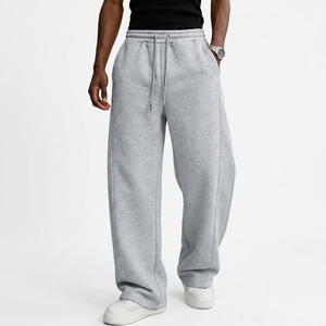 <b>Oversized</b> <b>Sweatpants</b> Men Custom Logo Heavyweight Fleece Joggers Regular Fit Elastic Waist Casual Breathable Streetwear Lounge - Product Image 1