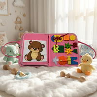 Livre sensoriel en feutre doux pour bébé, livre d'éveil Montessori, livre d'autocollants magiques, jouet éducatif pour enfants