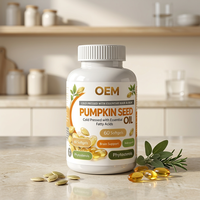 Softgel Minyak Biji Labu OEM, Cold Pressed, Asam Lemak Esensial, Fitosterol, Suplemen untuk Rambut dan Kulit