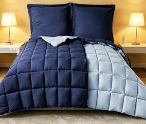 Juego de 4 Piezas: 2 Edredones de 135x200 cm, 2 Fundas de Almohada de <span class=keywords><strong>80x80</strong></span> cm, Reversibles con Costuras en Caja - Product Image 1