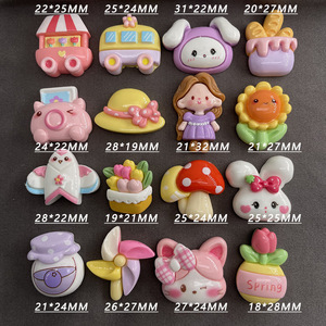 Gantungan Resin Lucu Bentuk Es Krim, Roti, Topi, Susu, Bunga, Jamur, Bus untuk Dekorasi Casing Ponsel, Botol, Sepatu - Product Image 3