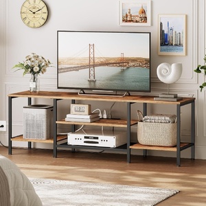 Mobile <span class=keywords><strong>TV</strong></span> Moderno per Soggiorno con Prese Elettriche fino <span class=keywords><strong>a</strong></span> 75 Pollici, Consolle in Legno con Ripiani Aperti e Armadietto - Product Image 6