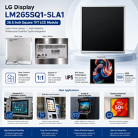 LM265SQ1-SLA1 Modul LCD TFT IPS Persegi 26,5 Inci 1920x1920 1:1 LVDS 60Hz Panel Bingkai Terbuka untuk Sistem Tertanam Industri