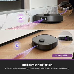 <span class=keywords><strong>Eureka</strong></span> Factory AI Robot Aspirador 16200Pa Ultra Succión Autovaciado Fregona de brazo flexible 167 °F Agua caliente Secado de aire APP Personalizar - Product Image 6