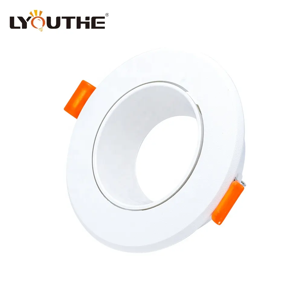 Low price GU10 round square plastic adjustable anti-glare 3W 5W recessed spotlights fixtures