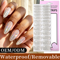 Enveloppes d'ongles en gel UV sans danger, personnalisées, violet lavande, motif Argyle, paillettes dorées, strass, pointe française, brillantes, non toxiques, pour manucure DIY et salon