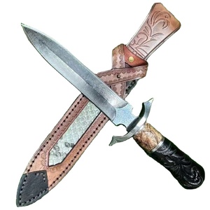 มีดต่อสู้แบบปรับแต่งได้ Roman Excalibur คุณภาพสูง ใบมีดเหล็กกล้าไร้สนิม D2 ปลายแหลม พร้อมปลอกไม้แบบอุตสาหกรรม - Product Image 1