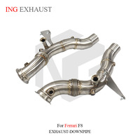 ING SUS 304 tuyau de descente d'échappement pour Ferrari F8 Spider F142MFL 2019 + 3.9T V8 Auto Tuning tuyaux du système d'échappement