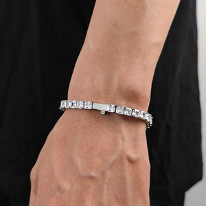 Bracelet Hip Hop 5,5 mm avec fermoir à ressort, chaîne tennis et zircon carré Tanjing - Product Image 2