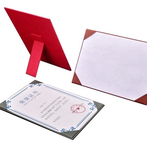 Single Sided <strong>Certificate</strong> Holder With Stand,Desktop Standing <strong>Cardboard</strong> <strong>Certificate</strong> Holder <strong>Frame</strong> <strong>A4</strong>,Graduation Diploma Cover - Product Image 1