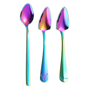Cuchara de acero inoxidable para raspar puré de manzana, herramienta para complementar la alimentación de bebés, cuchara para raspar puré de kiwi, productos para madres y bebés - Product Image 5
