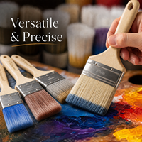 Pinceaux plats multi-usages économiques CHOPAND pour peinture murale et plafond, personnalisables pour l'intérieur