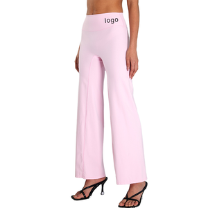 طقم يوجا مضلع بدون خياطة بشعار مخصص، ملابس رياضية تسمح بمرور الهواء للنساء، ملابس تمارين رياضية للبيع بالجملة لصالات الجيم واللياقة البدنية - Product Image 2