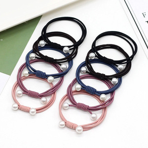 Coletero Elástico con Perlas para Mujer, Cuerda para el Cabello con Perlas, Accesorios Yiwu, Alta Elasticidad, Duradero - Product Image 1