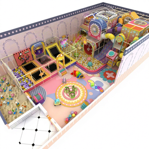 Casa de Juegos Interior de Plástico de Alta Calidad con Piscina de Pelotas, Tobogán y Pared de Escalada para Niños, Equipo de Juegos Comercial - Product Image 1