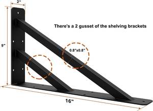 Mutfak tezgahı için 16 inç ağır yüzer duvar braketi Corbels raflar için şömine Metal parantez dolap tezgahı Tops - Product Image 4