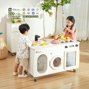 Hikeylove Juego de Madera Moderno para Niños, Seguro para Juegos de Rol, Sala de Estar Preescolar Imaginativa, Muebles Escolares Ecológicos - Product Image 1