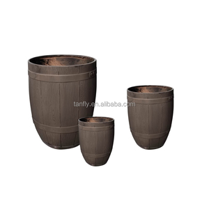 Classique maison jardin whisky baril jardinières finition <span class=keywords><strong>bois</strong></span> fleur jardinière Pot extérieur - Product Image 1