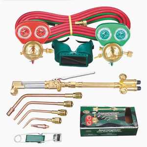Kit de chalumeau de soudage oxygène-acétylène-propane, ensemble d'outils de découpe avec manomètres et flexibles pour travaux sur métal - Product Image 3