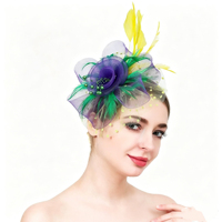 Coiffe en plumes de poulet teintées, best-seller européen et américain, accessoire capillaire pour Cheongsam, courses de chevaux, festivals et cocktails