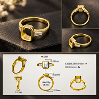Monture de bague personnalisée en or 10K 14K 18K, platine, argent S925, adaptée à votre pierre, fabricant de bijoux OEM, usine de vente en gros, MOQ 1