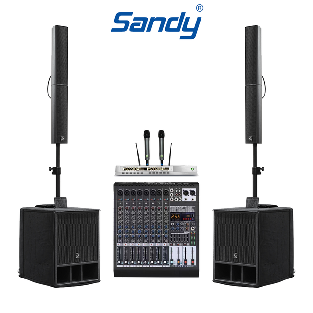 Sandy I3 Portable Indoor Party Sound System 15 Inch Subwoofer Column Active Speaker Church PA System