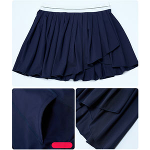 Yeni moda kadınlar hattı darbeye Tank Top kız etek spor dans Yoga Golf etek iki adet Set tenis giyim - Product Image 3