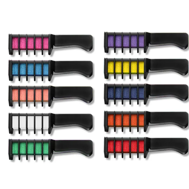 Magic Hair Color Decoration colored Comb No-harmful Washable New Style Temporary Hair Chalk Comb for painting hair