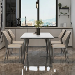 Ensemble <span class=keywords><strong>de</strong></span> table à manger <span class=keywords><strong>de</strong></span> luxe <span class=keywords><strong>6</strong></span> places Table à manger en marbre <span class=keywords><strong>blanc</strong></span> <span class=keywords><strong>noir</strong></span> <span class=keywords><strong>et</strong></span> chaises Ensemble <span class=keywords><strong>de</strong></span> table à manger Salle à manger Ensemble <span class=keywords><strong>de</strong></span> table à manger 4 chaises - Product Image 3