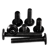 Vis de meuble noires M3 M4 M5 M6 M8 grands boulons à tête plate à six pans creux vis à tête fraisée chanfreinées pour lits d'enfants