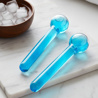 Globes de glace en verre de haute qualité pour massage facial, couleur et logo personnalisés, modèle BP-384, remplacement direct du fabricant, en vente