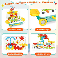 Jeu de blocs de construction pour enfants Puzzle intellectuel Apprendre Train École Éducation Maison Boîte portable suspendue Jeu interactif Ensemble Jouets