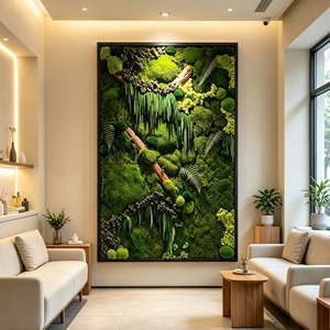 Panel de Arte de Pared con Musgo Preservado Biophilic en Marco LED - Larga Duración (3-5 Años) - Regalo para el Día de la Madre o Graduación para Oficina/Hotel - Product Image 3