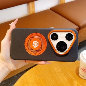 เคสโทรศัพท์หนัง PU แม่เหล็กขั้นสูงสำหรับ HUAWEI P90 Pro Max P80 Ultra P70 พร้อมฝาครอบป้องกันรูระบายความร้อนโลหะ - Product Image 6